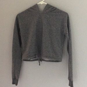 Grey crop hoodie